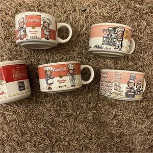 Collectible Campbell Soup Cups Mugs Vintage Set of 5 by Westwood EUC!